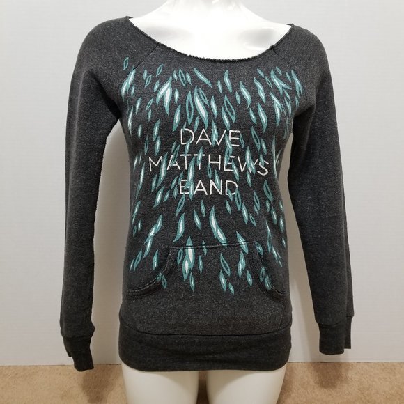 Dave Matthews Band sweatshirt Medium falling raindrops leaves graphic pullover - Picture 1 of 11